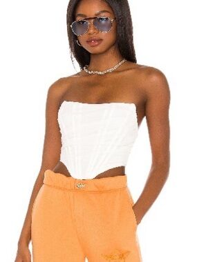 Superdown White mesh corset